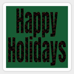 Happy Holidays open lettering with Christmas word collage Sticker